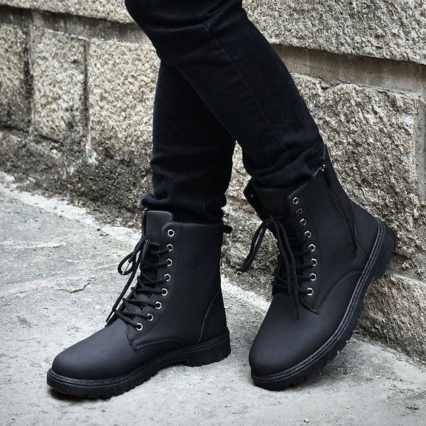 yibing1517 waterproof winter warm snow boots men vintage leather motorcycle ankle short high cut male casual ankle boots, Black
yibing1517 waterproof winter warm snow boots men vintage leather motorcycle ankle short high cut male casual ankle boots, Black