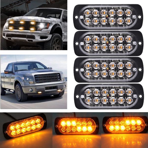 4x amber 12 led 36w strobe grille side marker work light bar hazard beacon flash warning emer warning flashing emergency
4x amber 12 led 36w strobe grille side marker work light bar hazard beacon flash warning emer warning flashing emergency