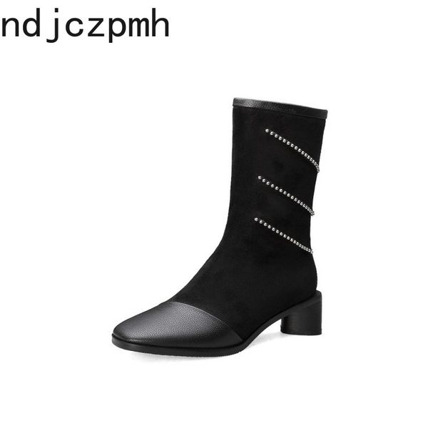 women's boots new winter fashion square head zipper crystal mid heel middle tube women's shoes plus size 33-43 heel height 5cm, Black
women's boots new winter fashion square head zipper crystal mid heel middle tube women's shoes plus size 33-43 heel height 5cm, Black