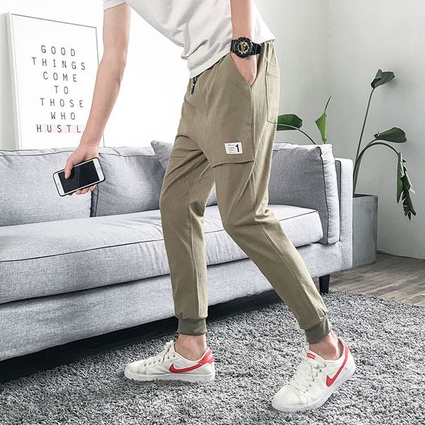 100% cotton linen pants men's new fashion color ankle length casual pants men's summer thin section slim breathable harem, Black
100% cotton linen pants men's new fashion color ankle length casual pants men's summer thin section slim breathable harem, Black