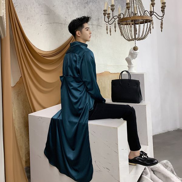men asymmetry design casual long sleeve shirt vintage fashion streetwear couple dress shirt nightclub party stage clothing, White;black
men asymmetry design casual long sleeve shirt vintage fashion streetwear couple dress shirt nightclub party stage clothing, White;black