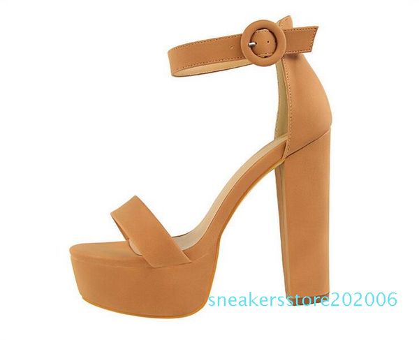 designer summer model women high heel sandals 13 cm open toes chunky heel platform sandals buckle strap lady automobile model shoes s06, Black
designer summer model women high heel sandals 13 cm open toes chunky heel platform sandals buckle strap lady automobile model shoes s06, Black