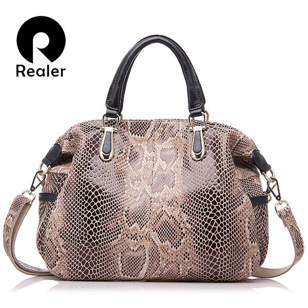 realer brand women genuine leather tote bag female fashion serpentine prints leather handbags boston bag large shoulder
realer brand women genuine leather tote bag female fashion serpentine prints leather handbags boston bag large shoulder