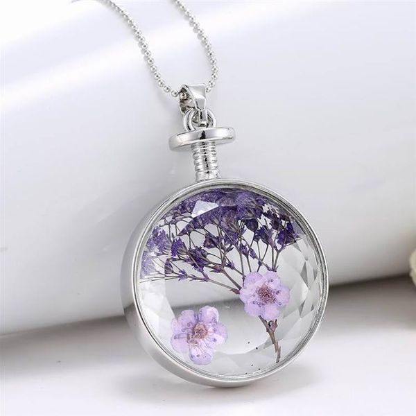 glass charms pendant necklace dried flower real dry flower round locket necklace gold chain for women jewelry fashion, Silver
glass charms pendant necklace dried flower real dry flower round locket necklace gold chain for women jewelry fashion, Silver