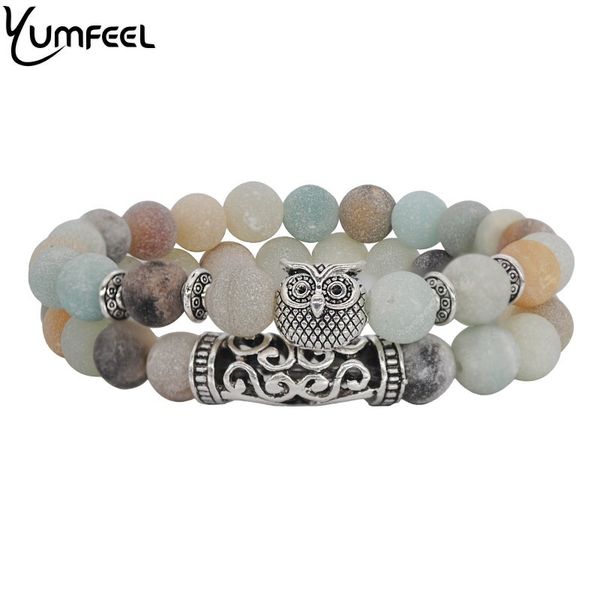 yumfeel new natural stone frosted ite bracelet jewelry 11 stones choice beaded bracelet sets 2pcs/set owl tube couples, Black
yumfeel new natural stone frosted ite bracelet jewelry 11 stones choice beaded bracelet sets 2pcs/set owl tube couples, Black