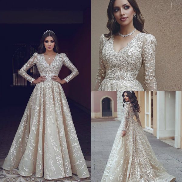 2020 arabic prom dresses v neck lace appliqued sweep train long sleeve evening dress a line custom made special occasion gowns, Black;red
2020 arabic prom dresses v neck lace appliqued sweep train long sleeve evening dress a line custom made special occasion gowns, Black;red
