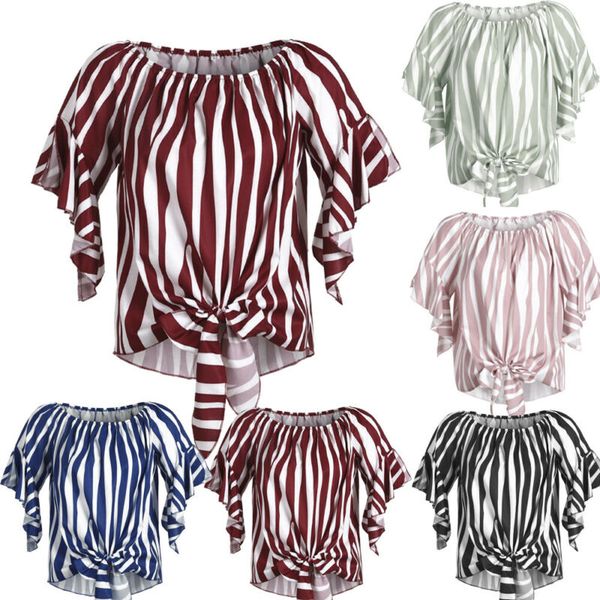 summer womens bardot off shoulder clothes ladies casual loose t shirt fashion striped soft ruffle short sleeve tee t-shirt, White
summer womens bardot off shoulder clothes ladies casual loose t shirt fashion striped soft ruffle short sleeve tee t-shirt, White
