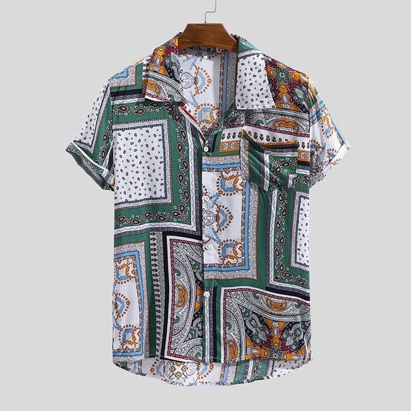 camisas mens shirt summer vintage ethnic printed turn down collar short sleeve shirt loose casual shirts men blouse 2020, White;black
camisas mens shirt summer vintage ethnic printed turn down collar short sleeve shirt loose casual shirts men blouse 2020, White;black