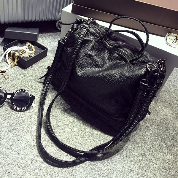 2020 large-capacity women's bag shoulder handbag washed pu motorcycle messenger bag casual handbag pure color
2020 large-capacity women's bag shoulder handbag washed pu motorcycle messenger bag casual handbag pure color