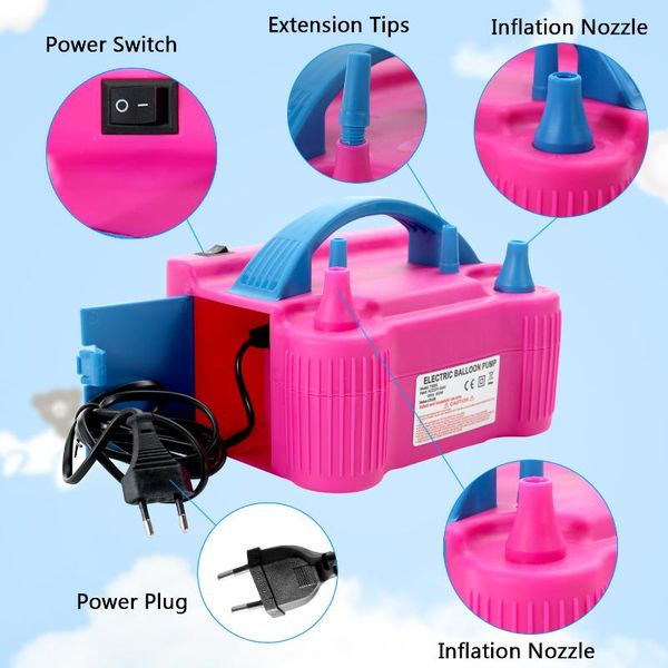 220v-240v electric high power inflating two nozzle air blower fast portable inflatable tool electric balloon inflator pump
220v-240v electric high power inflating two nozzle air blower fast portable inflatable tool electric balloon inflator pump