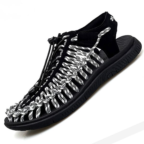 summer men's sandals beach shoes handmade weaving design breathable casual beach shoes lightweight soft bottom outdoor sandals, Black
summer men's sandals beach shoes handmade weaving design breathable casual beach shoes lightweight soft bottom outdoor sandals, Black