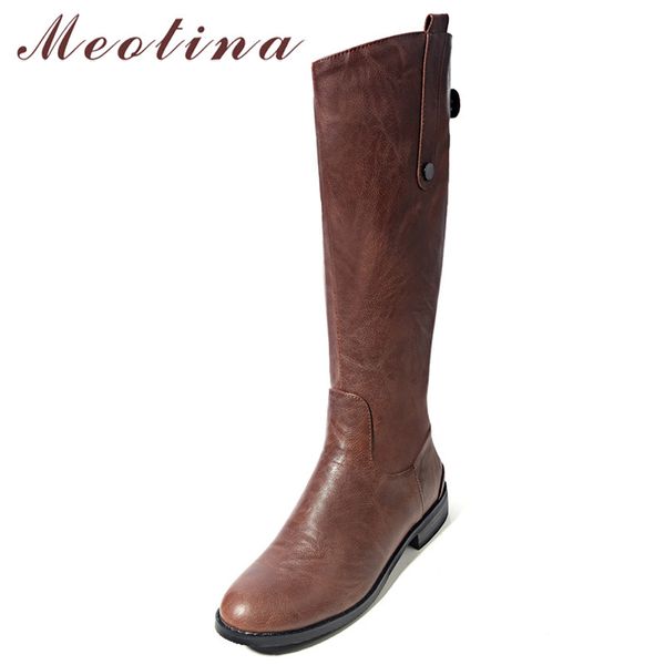 meotina women boots autumn riding boots pu leather flat knee high zipper round toe tall shoes female winter big size 34-43, Black
meotina women boots autumn riding boots pu leather flat knee high zipper round toe tall shoes female winter big size 34-43, Black