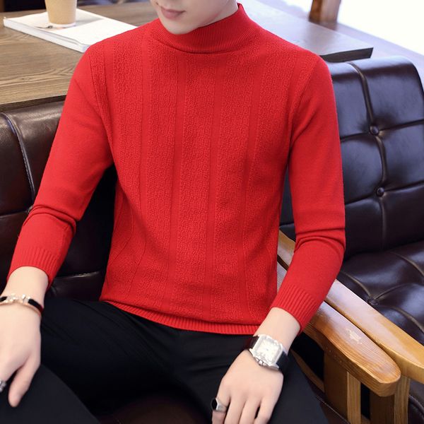 long sleeves sweater men winter black red grey casual new fashion pullovers turtleneck solid mens sweaters, White;black
long sleeves sweater men winter black red grey casual new fashion pullovers turtleneck solid mens sweaters, White;black
