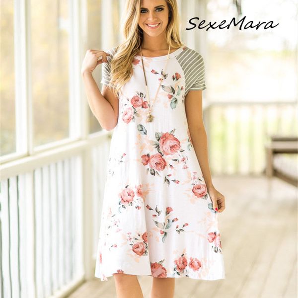 2019 summer new fashion striped print patchwork women dress casual o-neck loose midi dress, Black;gray
2019 summer new fashion striped print patchwork women dress casual o-neck loose midi dress, Black;gray