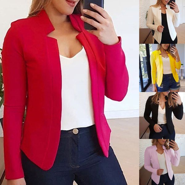 newly women blazer thin long sleeve blazer solid color office lady suit coat ms88, White;black
newly women blazer thin long sleeve blazer solid color office lady suit coat ms88, White;black