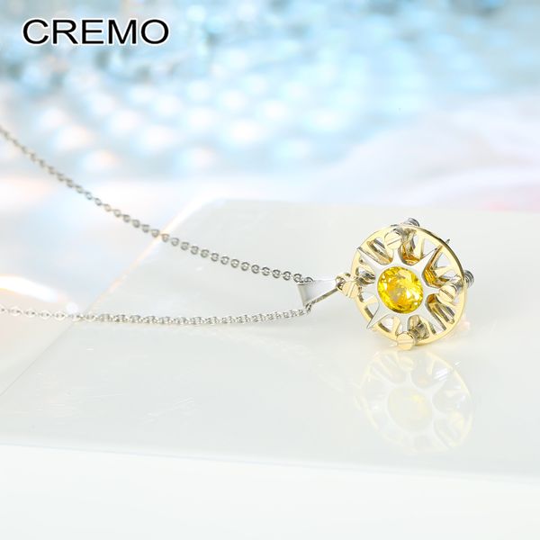 

cremo collier femme boijoux friend 3d sunflower charm layered necklace stainless steel pendant necklace jewelry for women, Silver
