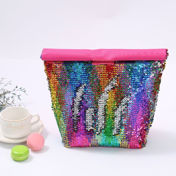 fashion glitter sequins insulated lunch bag sparkly reusable bento tote bag for picnic travel
fashion glitter sequins insulated lunch bag sparkly reusable bento tote bag for picnic travel