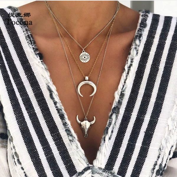 tocona bohemia vintage sivler color pendant necklace charms moon animal eyes geometric chocker chain women jewelry c18107, Golden;silver
tocona bohemia vintage sivler color pendant necklace charms moon animal eyes geometric chocker chain women jewelry c18107, Golden;silver