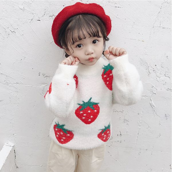 autumn and winter warm fashion children's garment girl sweater baby thickening imitate mink down strawberry crew neck sweater, Blue
autumn and winter warm fashion children's garment girl sweater baby thickening imitate mink down strawberry crew neck sweater, Blue