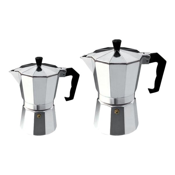 2 pack of stoveespresso moka pot italian coffee maker, with stainless steel, 9 cup 6 cup
2 pack of stoveespresso moka pot italian coffee maker, with stainless steel, 9 cup 6 cup