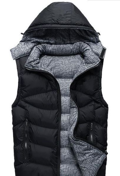 mens vests winter autumn down sleeveless jackets solid color designer hooded outerwear, Black;white
mens vests winter autumn down sleeveless jackets solid color designer hooded outerwear, Black;white