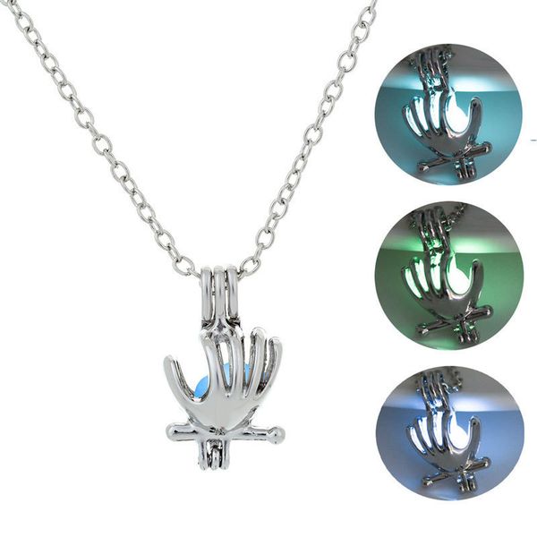 luminescence necklace hand pendant noctilucent pearl accessories woman halloween ornaments, Silver
luminescence necklace hand pendant noctilucent pearl accessories woman halloween ornaments, Silver