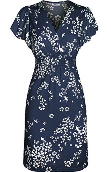 2luv women's cap sleeve printed smocked empire waist midi summer dress, Black;gray
2luv women's cap sleeve printed smocked empire waist midi summer dress, Black;gray
