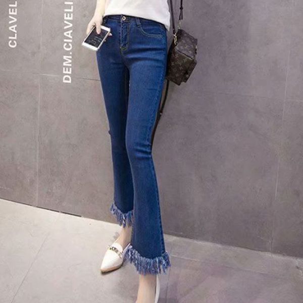 trousers women fashion skinny jeans female denim pants casual long plus size mid-waist stretch tassel flare jeans streetwear, Blue
trousers women fashion skinny jeans female denim pants casual long plus size mid-waist stretch tassel flare jeans streetwear, Blue