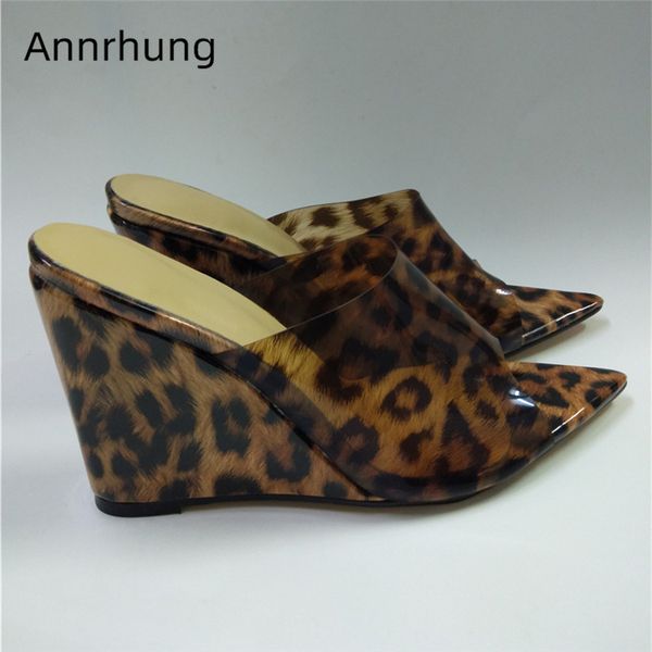 leopard pvc runway mules pointed toe high wedges open toe outwear shoes fashion 2020 summer slippers women, Black
leopard pvc runway mules pointed toe high wedges open toe outwear shoes fashion 2020 summer slippers women, Black