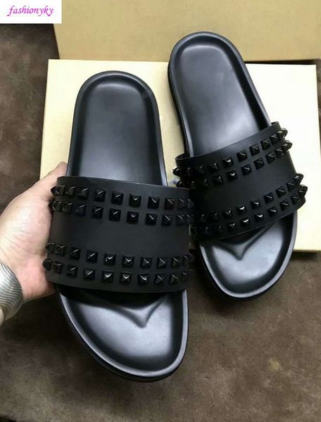 donna studded red bottom slippers designer willow nails soft bottom rubber slippers men nail shoeswith box, Black
donna studded red bottom slippers designer willow nails soft bottom rubber slippers men nail shoeswith box, Black