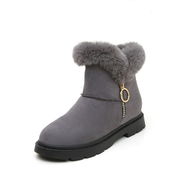 women snow boots 2019 warm fur plush winter ankle boot platform ladies suede zip shoes female comfort boots women, Black
women snow boots 2019 warm fur plush winter ankle boot platform ladies suede zip shoes female comfort boots women, Black