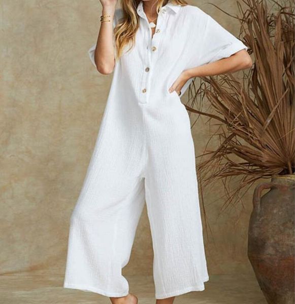 women's jumpsuits & rompers 2021 women super comfy jumpsuit fashion trend loose piece trousers elegant solid short sleeve, Black;white
women's jumpsuits & rompers 2021 women super comfy jumpsuit fashion trend loose piece trousers elegant solid short sleeve, Black;white