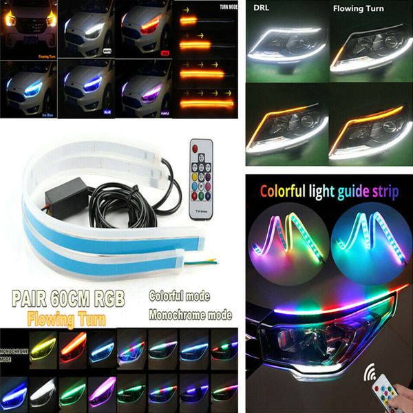 wholesale 2pcs rgb led light strips for headlight drl turning light with remote control v6
wholesale 2pcs rgb led light strips for headlight drl turning light with remote control v6