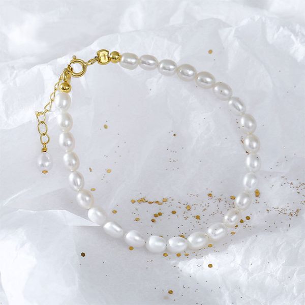 fashion simple white pearl bracelet gifts for women 925 sterling silver gold bracelet natural freshwater pearls beaded bracelets, Black
fashion simple white pearl bracelet gifts for women 925 sterling silver gold bracelet natural freshwater pearls beaded bracelets, Black