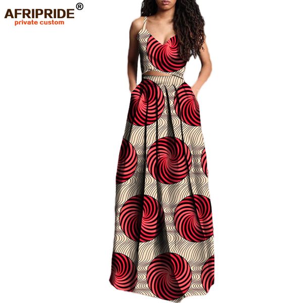 2019 summer suit for women afripride private custom short sleeveless long pleated skirt plus size pure wax cotton a722629, Red
2019 summer suit for women afripride private custom short sleeveless long pleated skirt plus size pure wax cotton a722629, Red