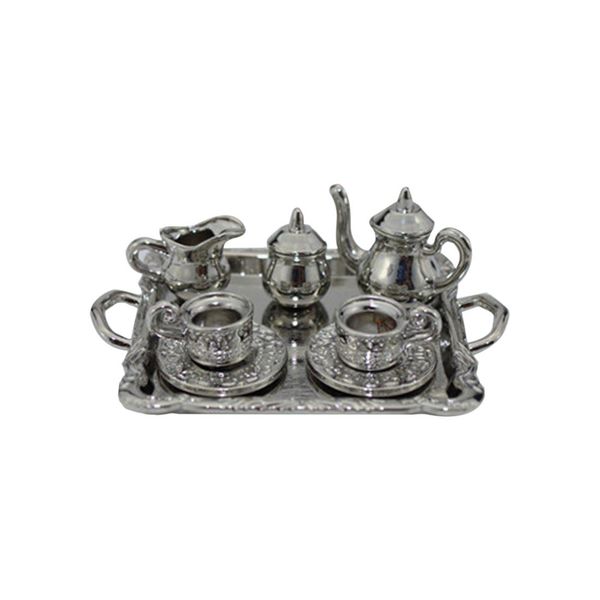 1: 12 dollhouse furniture miniature dining ware toy 8 pcs metal tea set teapot cup plate length 6.5cm
1: 12 dollhouse furniture miniature dining ware toy 8 pcs metal tea set teapot cup plate length 6.5cm