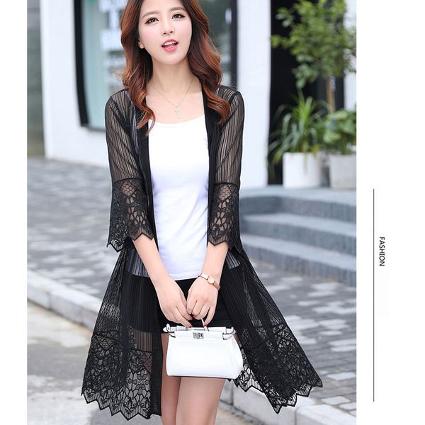 1 pcs women lady thin loose solid color cardigan fashion for spring summer aic88, White
1 pcs women lady thin loose solid color cardigan fashion for spring summer aic88, White