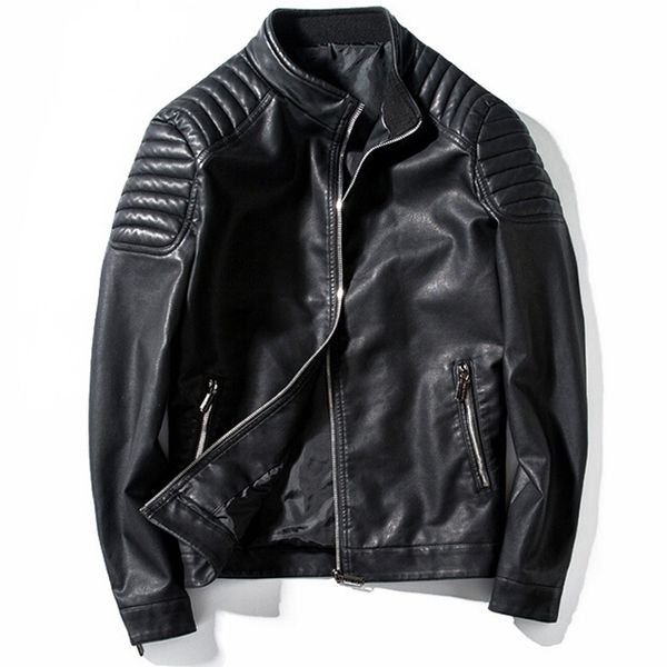 men leather jacket jaqueta de couro masculino motorcycle jackets male casual streetwear spring autumn coat fashion bomber jacket, Black
men leather jacket jaqueta de couro masculino motorcycle jackets male casual streetwear spring autumn coat fashion bomber jacket, Black