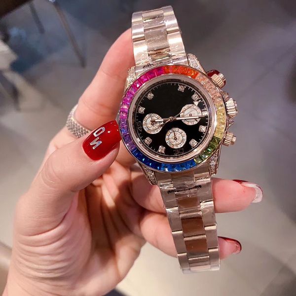 automatic movement watch men full fuction rainbow diamond bezel 81k gold stainless band montre homme, Slivery;brown
automatic movement watch men full fuction rainbow diamond bezel 81k gold stainless band montre homme, Slivery;brown