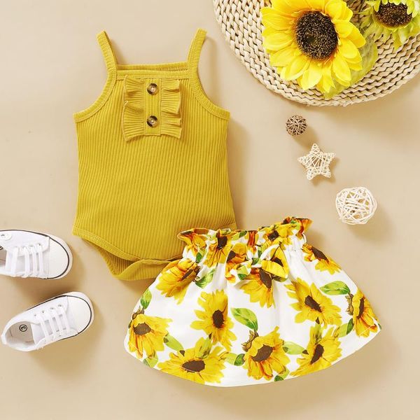 new summer newborn infant baby girls outfits 2pcs set summer fashion casual solid color sling jumpsuit + floral print skirt set, White
new summer newborn infant baby girls outfits 2pcs set summer fashion casual solid color sling jumpsuit + floral print skirt set, White