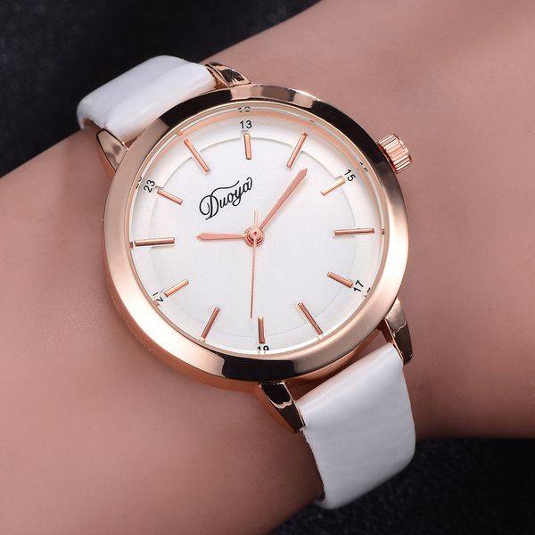 duoya relogio fashion simple women men couple watch leather band rounded analog pointer quartz lovers wrist watch gift, Slivery;brown
duoya relogio fashion simple women men couple watch leather band rounded analog pointer quartz lovers wrist watch gift, Slivery;brown