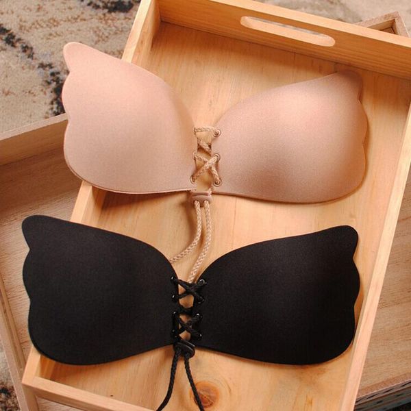 women self adhesive strapless blackless solid bra stick silicone push up women's underwear invisible bra, Black;white
women self adhesive strapless blackless solid bra stick silicone push up women's underwear invisible bra, Black;white