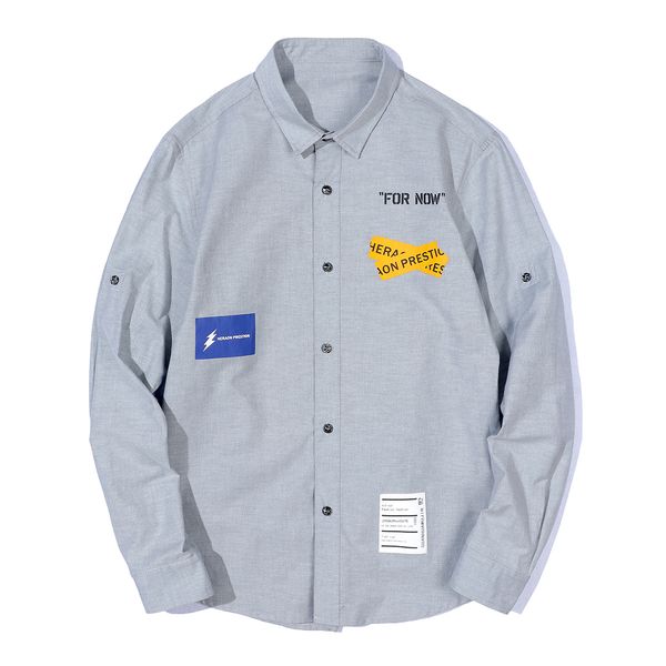 e-baihui casual shirts men brand long sleeve hip pop shirt spring letter print slim fit clothing fashion mens' shirt k902, White;black
e-baihui casual shirts men brand long sleeve hip pop shirt spring letter print slim fit clothing fashion mens' shirt k902, White;black
