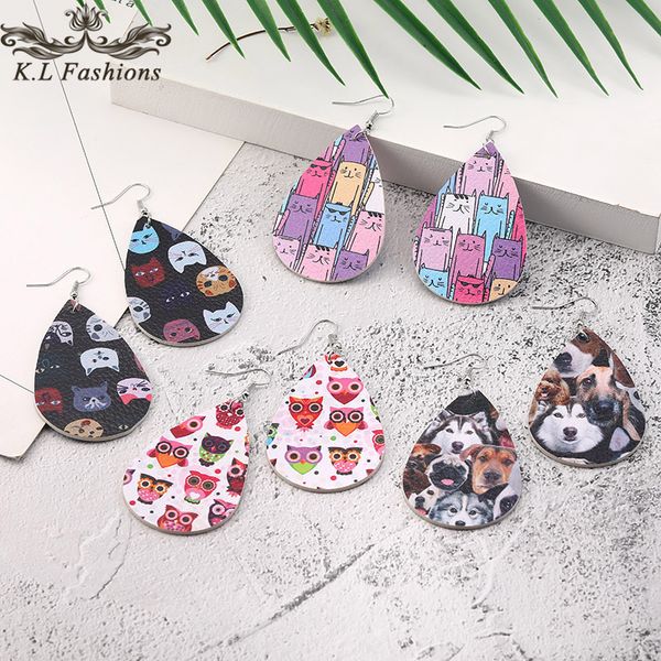 design animal printed leather earring for women girls boho cat dog printed dangle drop earrings oval waterdrop ear creative party jewelry, Silver
design animal printed leather earring for women girls boho cat dog printed dangle drop earrings oval waterdrop ear creative party jewelry, Silver