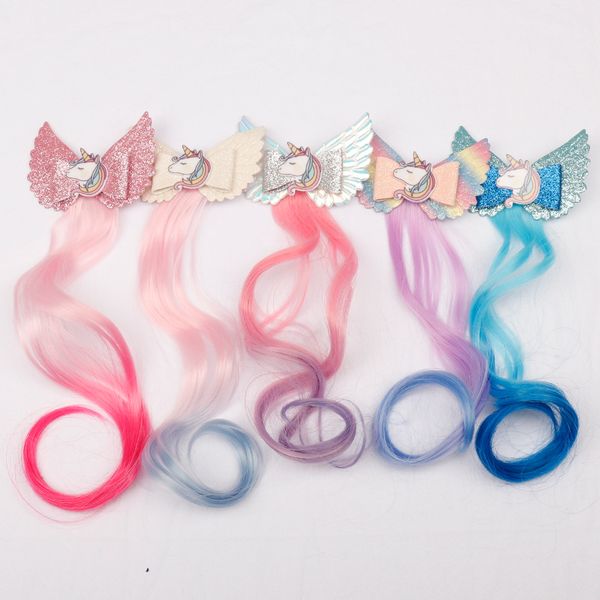 lovely unicorn hair clips cartoon printed hair bows with rainbow fake ponytail for girls diy fashion hair accessories, Black;brown
lovely unicorn hair clips cartoon printed hair bows with rainbow fake ponytail for girls diy fashion hair accessories, Black;brown