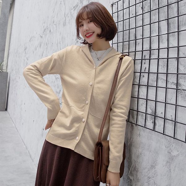 spring autumn women solid cardigan knitted sweater coat korean, Black;brown
spring autumn women solid cardigan knitted sweater coat korean, Black;brown