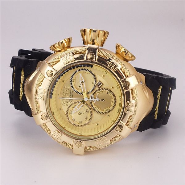 invicta gold watches men sport quartz watches chronograph auto date rubber band wrist watch for male gift, Slivery;brown
invicta gold watches men sport quartz watches chronograph auto date rubber band wrist watch for male gift, Slivery;brown