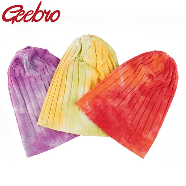 geebro new tie dye soft women ribbed multicolor hat slouchy trend lovers colorful caps femme ladies cotton beanies baggy hats, Blue;gray
geebro new tie dye soft women ribbed multicolor hat slouchy trend lovers colorful caps femme ladies cotton beanies baggy hats, Blue;gray