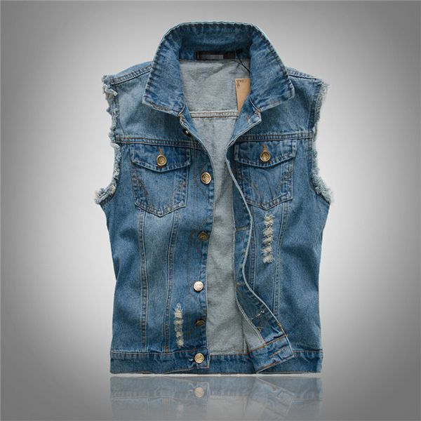 isurvivor 2020 new men's casual plus large size holes ripped denim vest slim light medium dark blue tank coat outerwear, Black;brown
isurvivor 2020 new men's casual plus large size holes ripped denim vest slim light medium dark blue tank coat outerwear, Black;brown