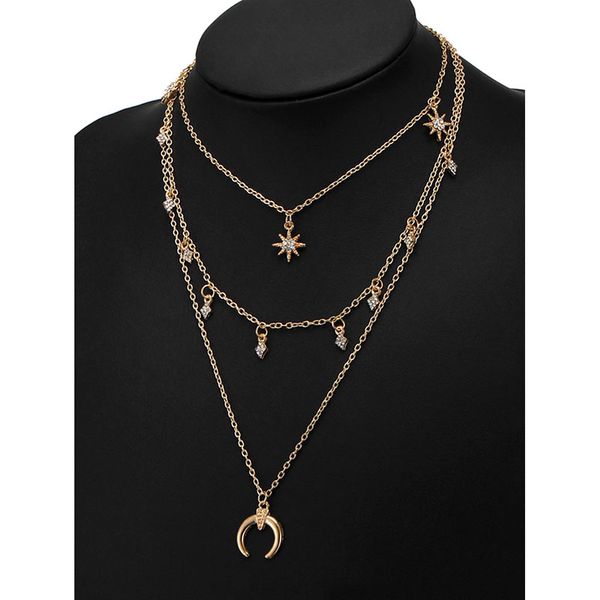 rhinestone tribal moon sun layer pendant necklace women chain necklace fashion jewlery collares de moda chocker golden silver, Black
rhinestone tribal moon sun layer pendant necklace women chain necklace fashion jewlery collares de moda chocker golden silver, Black
